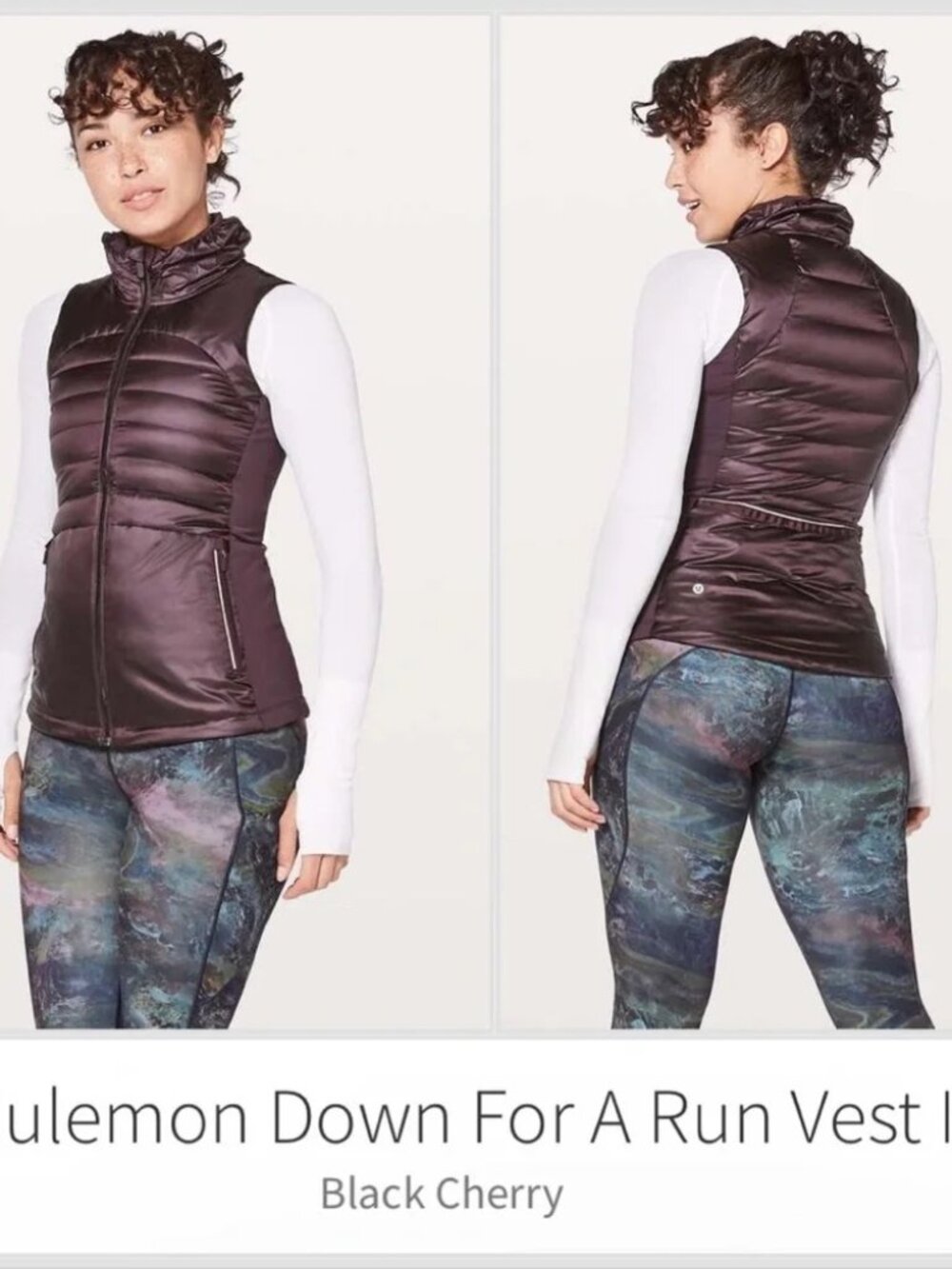 GUC Lululemon Down For A Run Vest II *Black Cherry (US 8)